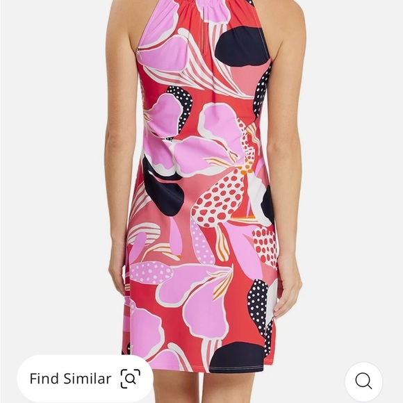 Jude Connally NWOT• Lisa Mod Garden Dress in Pink/Cream Swirl Halter, Size S - Picture 4 of 17